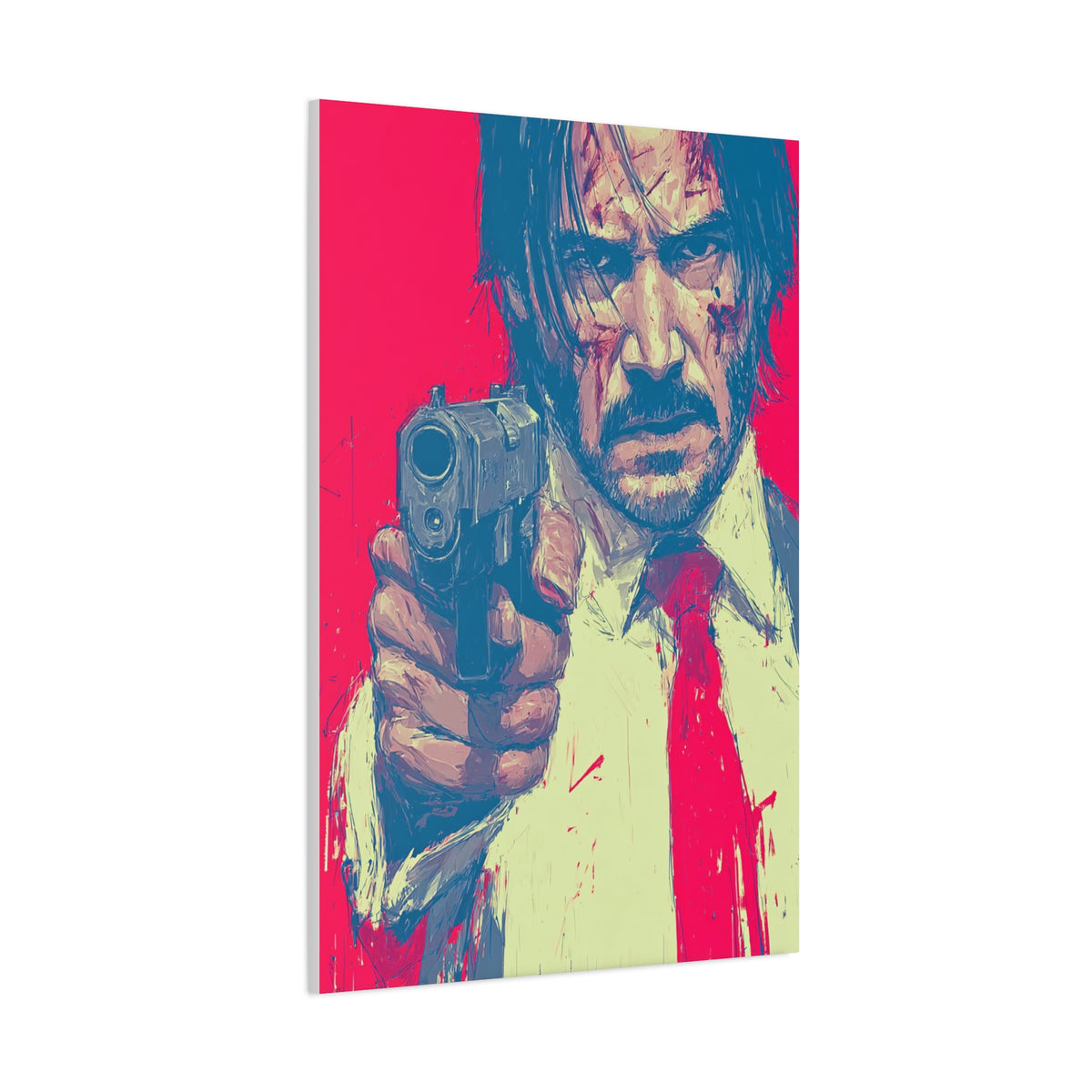 John Wick Graphic Illustration Movie Poster Wall Art & Canvas Print