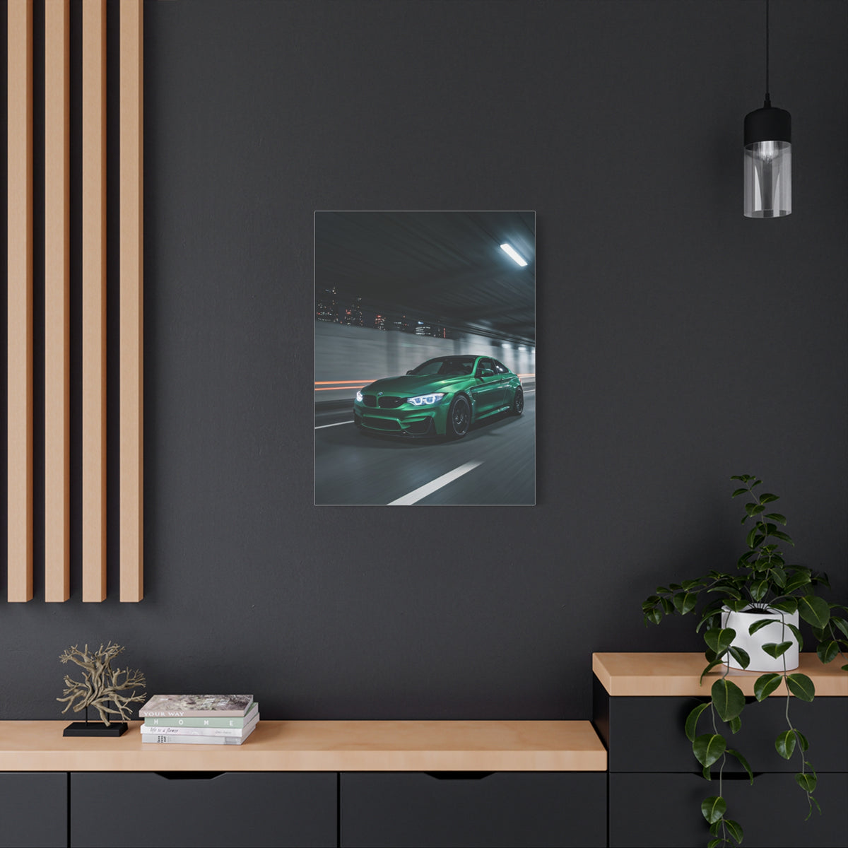 BMW M4 City Tunnel Motion Blur Wall Art & Canvas Prints