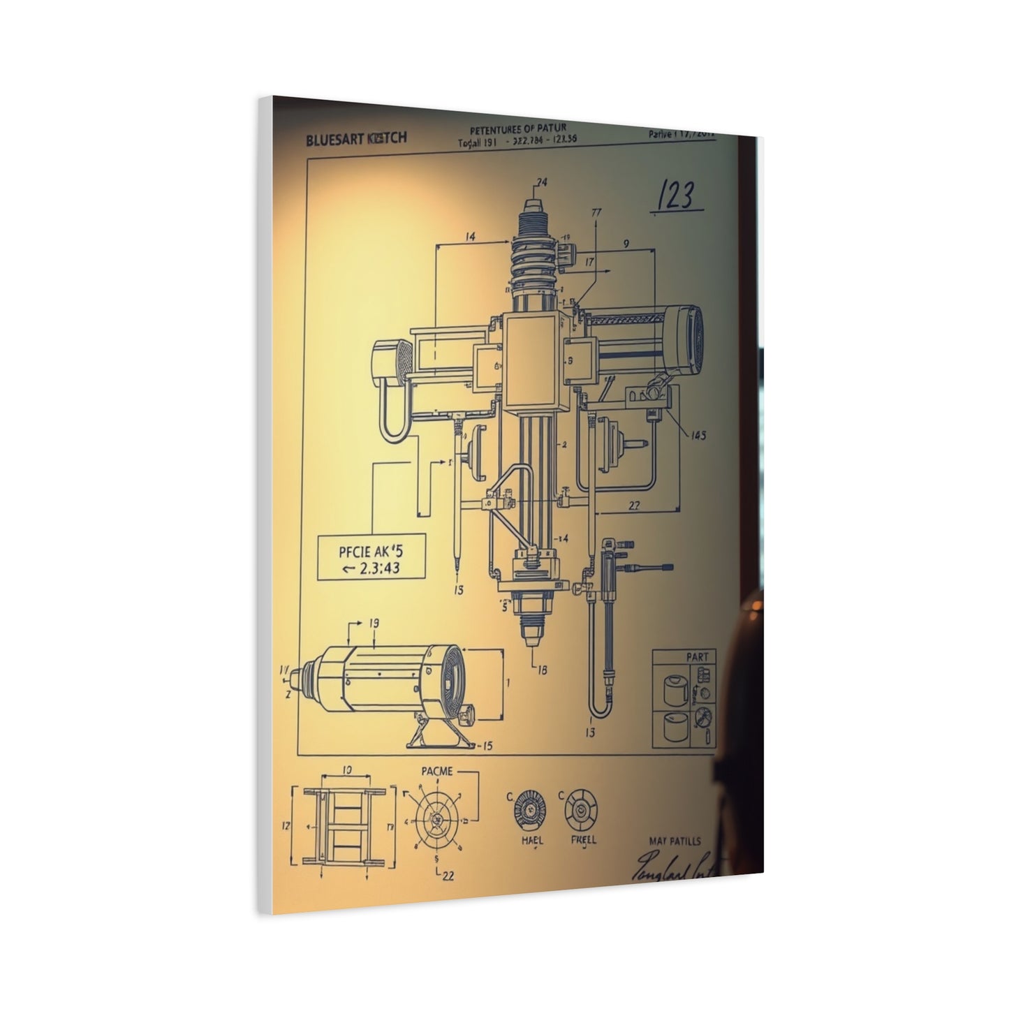 Blueprint & Patent Sketches Art Supreme Canvas Wall Art & Canvas Print
