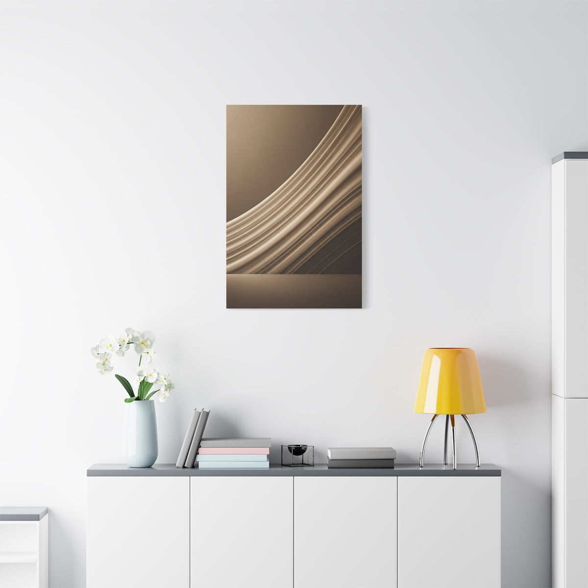 Layered Bronze Lines Abstract Wall Art & Canvas Prints