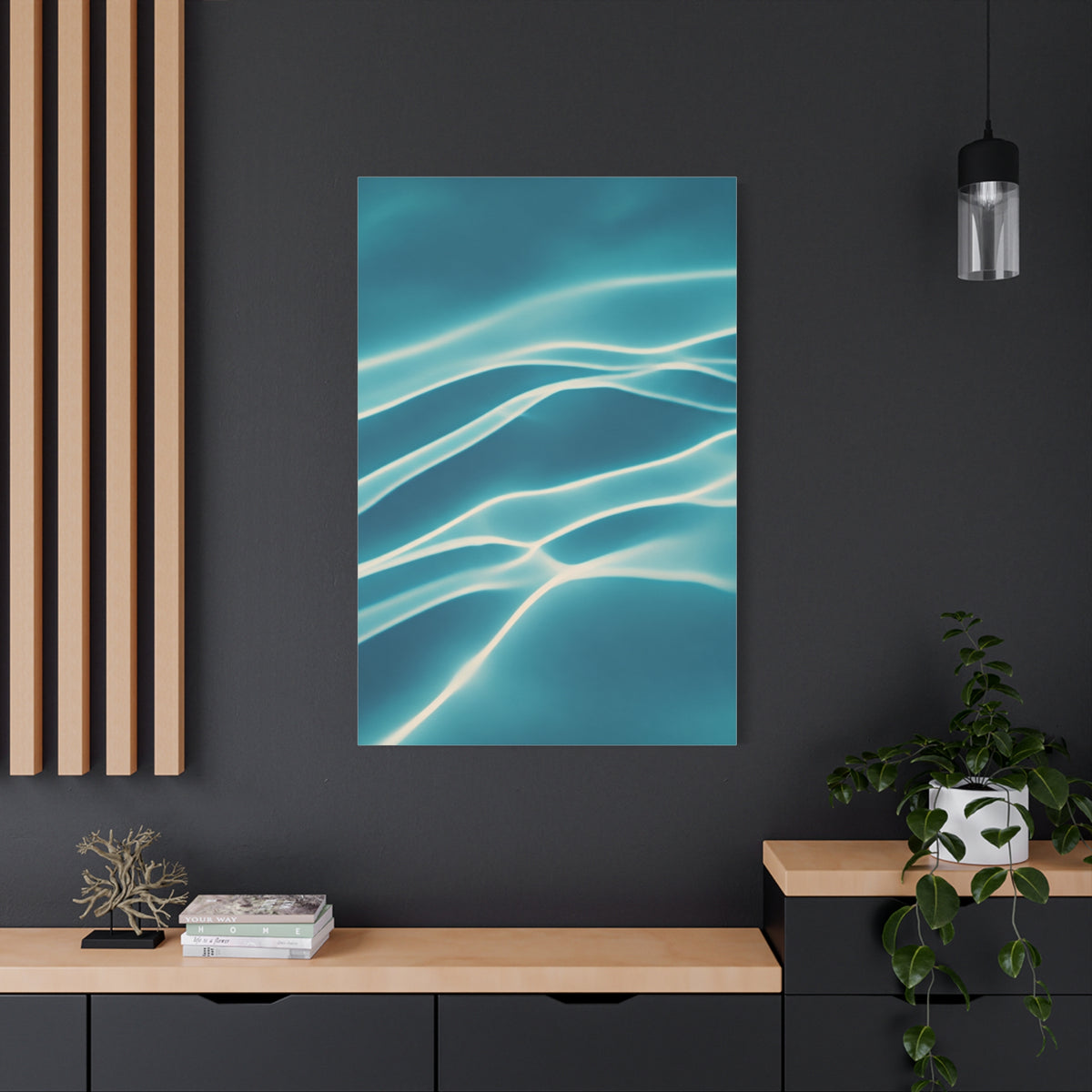 Aqua Light Ripple Wall Art & Canvas Prints  Product Description