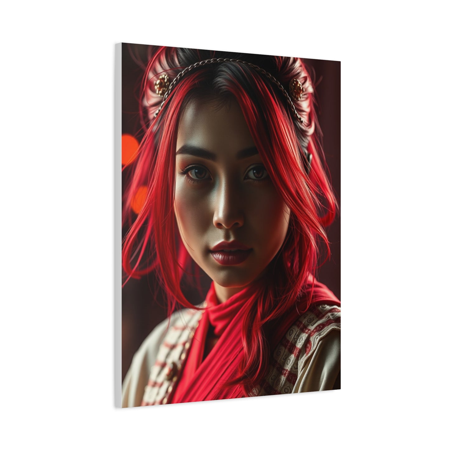 Vermilion Symphony Canvas Wall Art & Canvas Print