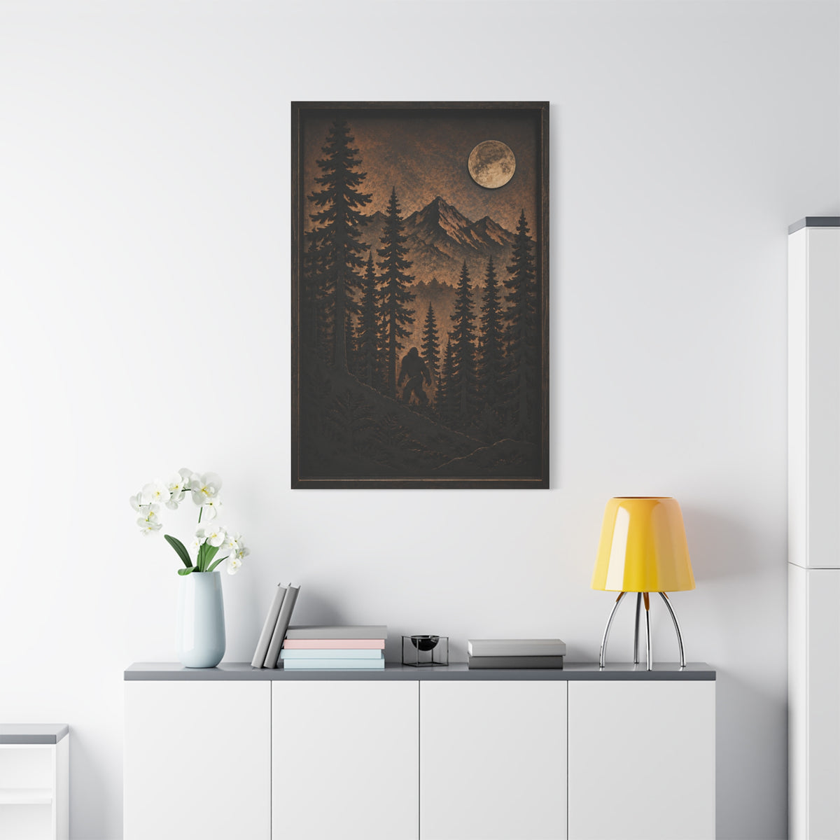 Pacific Northwest Bigfoot Forest Wall Art & Canvas Print