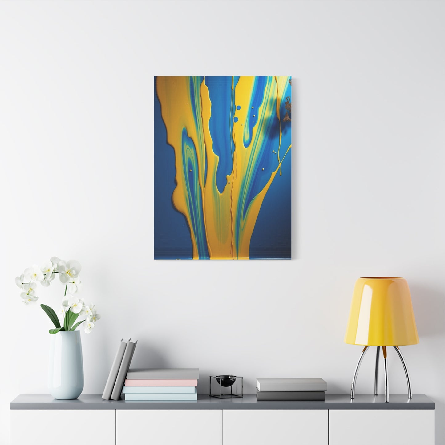 Blue & Yellow Art Supreme Canvas Gallery Wall Art & Canvas Print