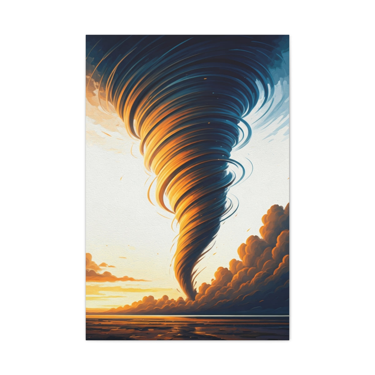 Golden Hour Tornado Landscape Wall Art & Canvas Prints