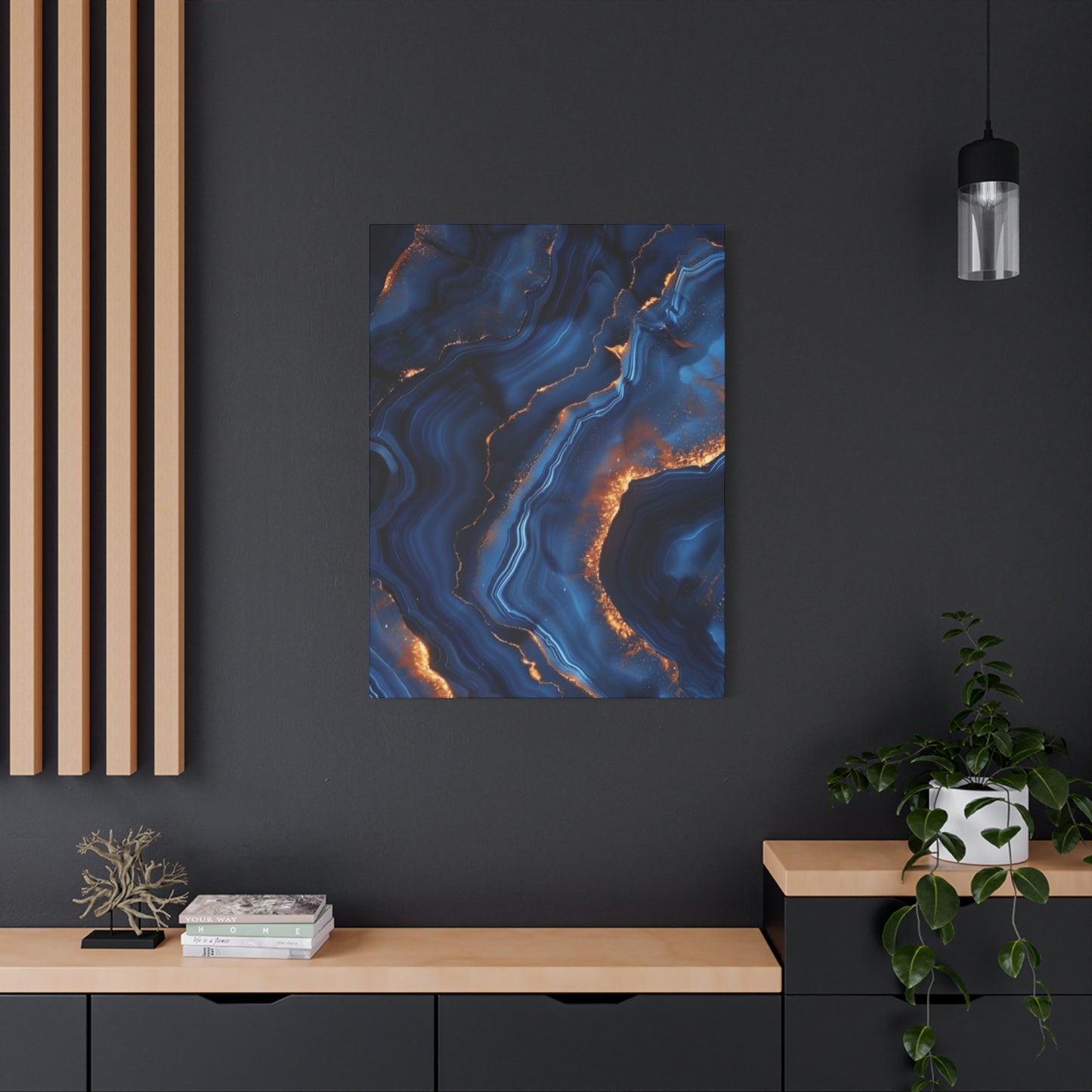 Navy Blue Abstract Wall Art & Canvas Prints
