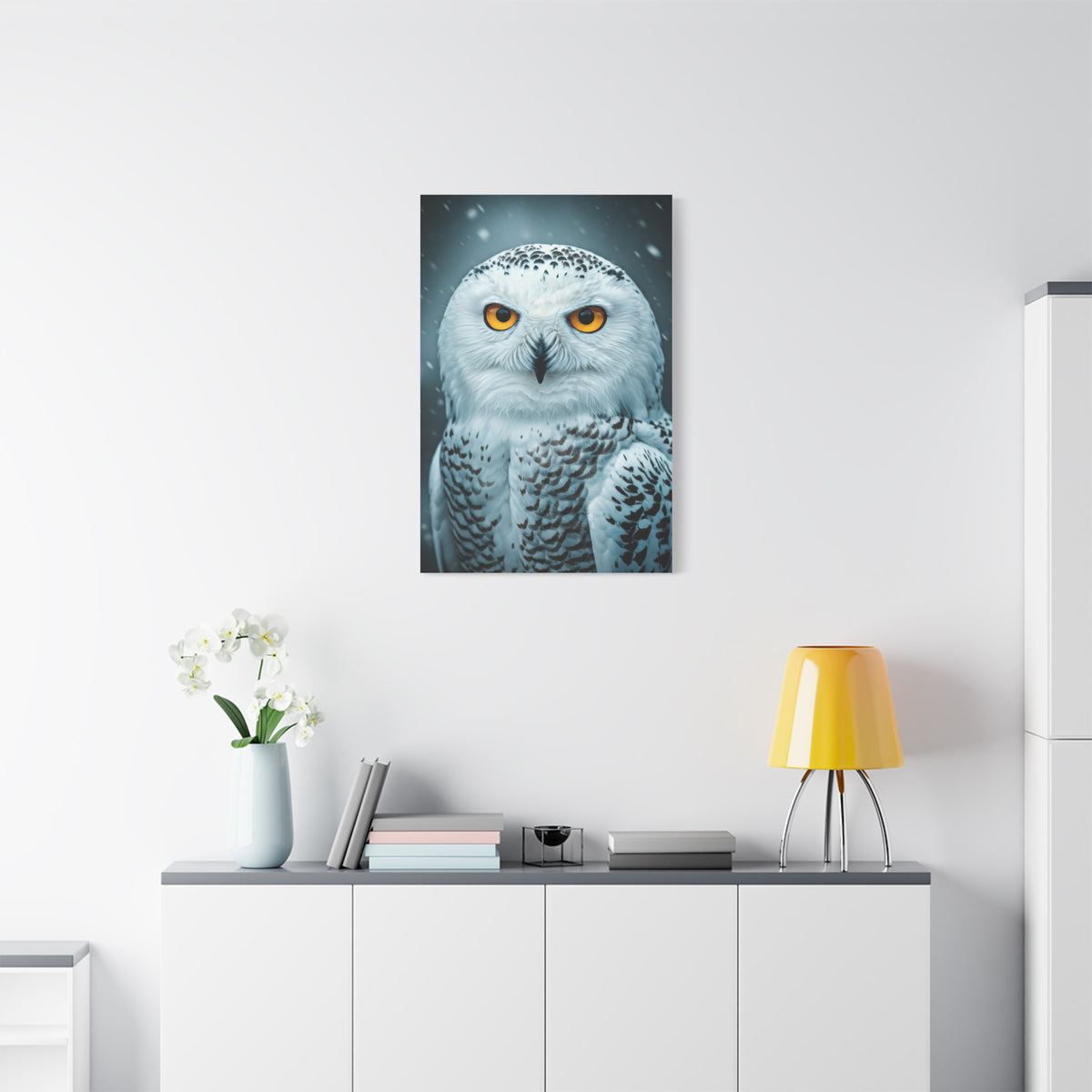 Snowy Owl with Golden Eyes Wall Art & Canvas Prints