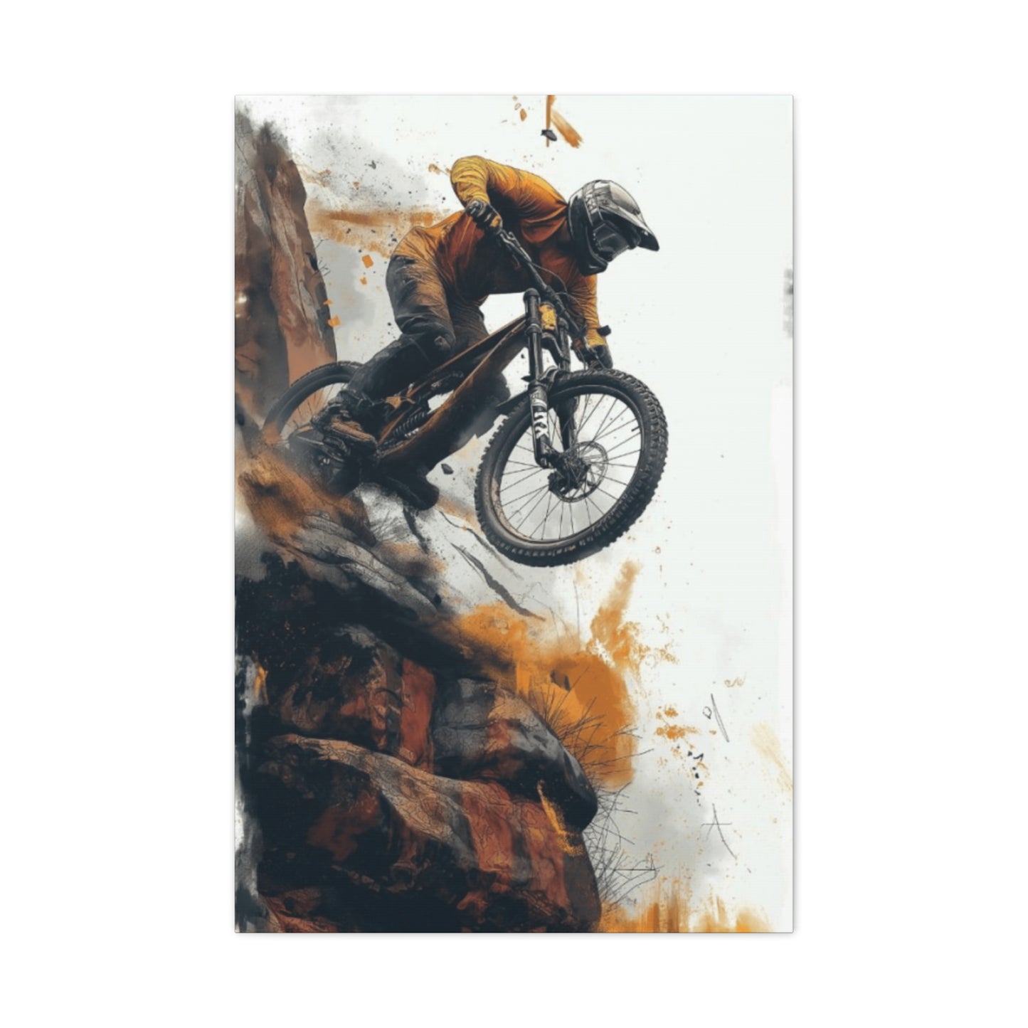 Downhill Mountain Bicycle Ride Wall Art & Canvas Prints