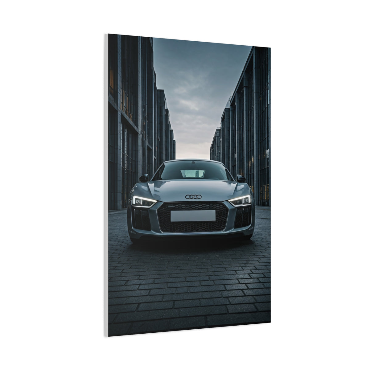 Audi R8 Berlin Minimalist Street Frame Wall Art & Canvas Prints