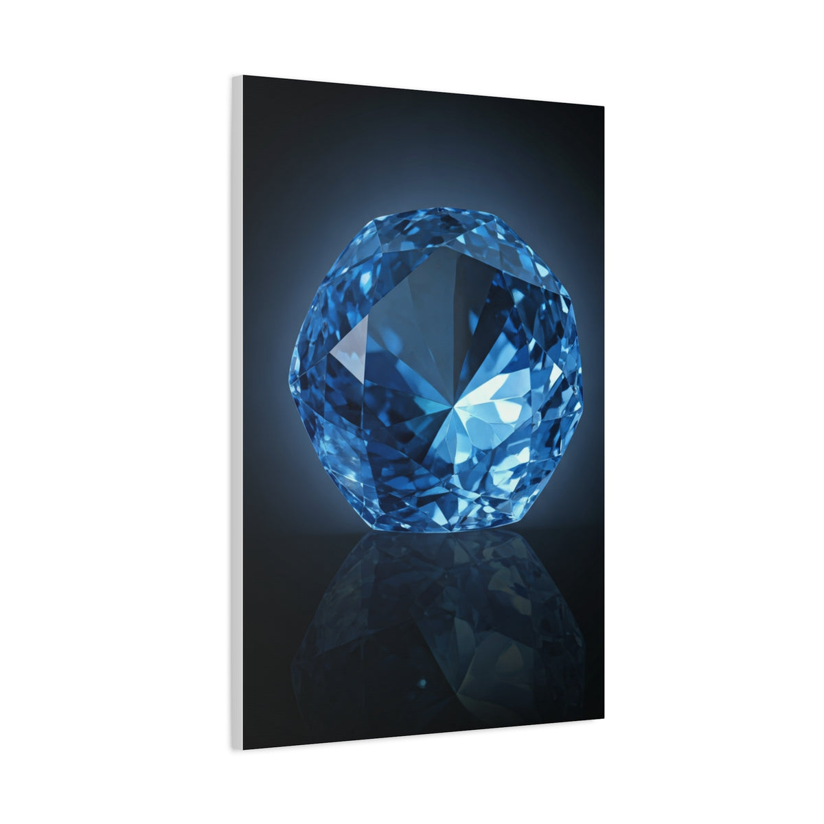 Brilliant Blue Diamond Portrait Wall Art & Canvas Prints