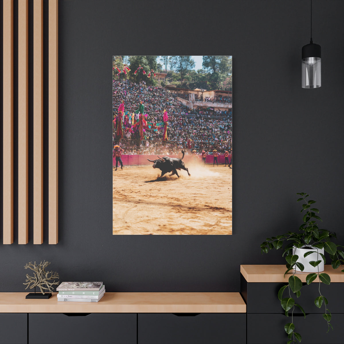 Latin American Bull Festival Arena Wall Art & Canvas Print