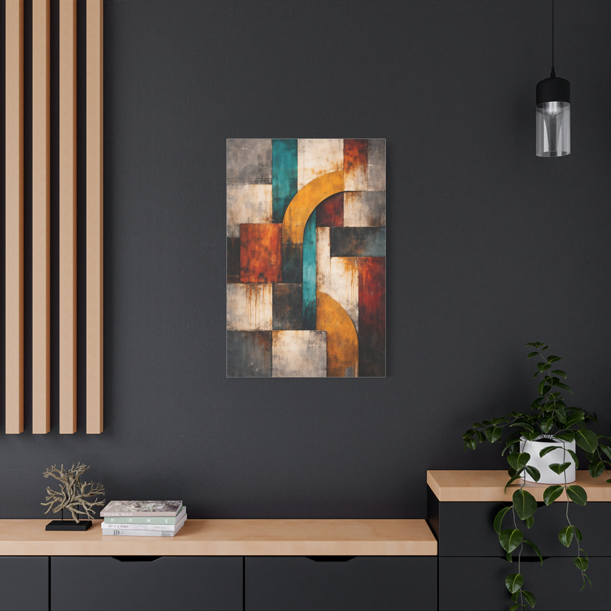 Warm Earthy Wabi-Sabi Abstract Landscape Wall Art & Canvas Print