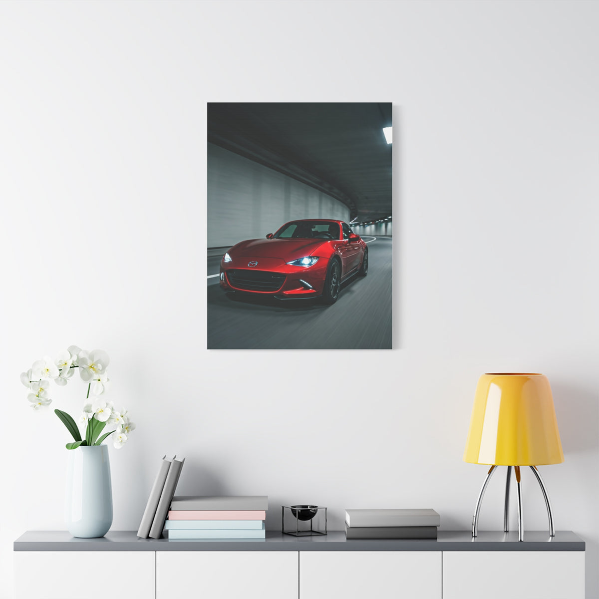 Mazda MX-5 Miata RF Night City Tunnel Wall Art & Canvas Prints