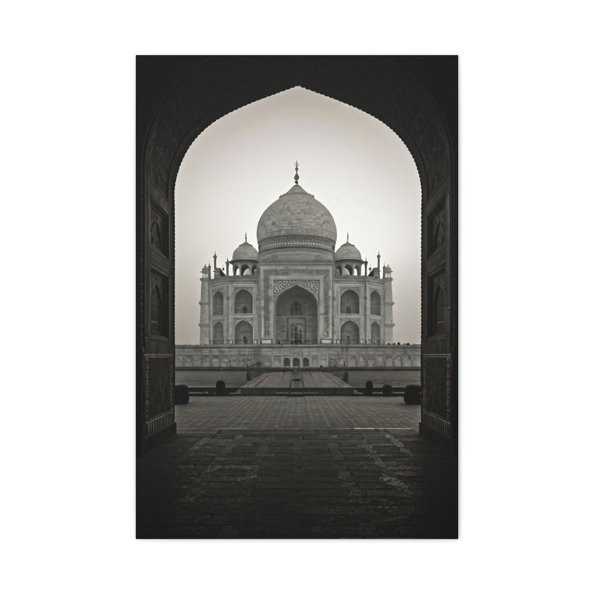 Taj Mahal Monochrome Elegance Wall Art & Canvas Print