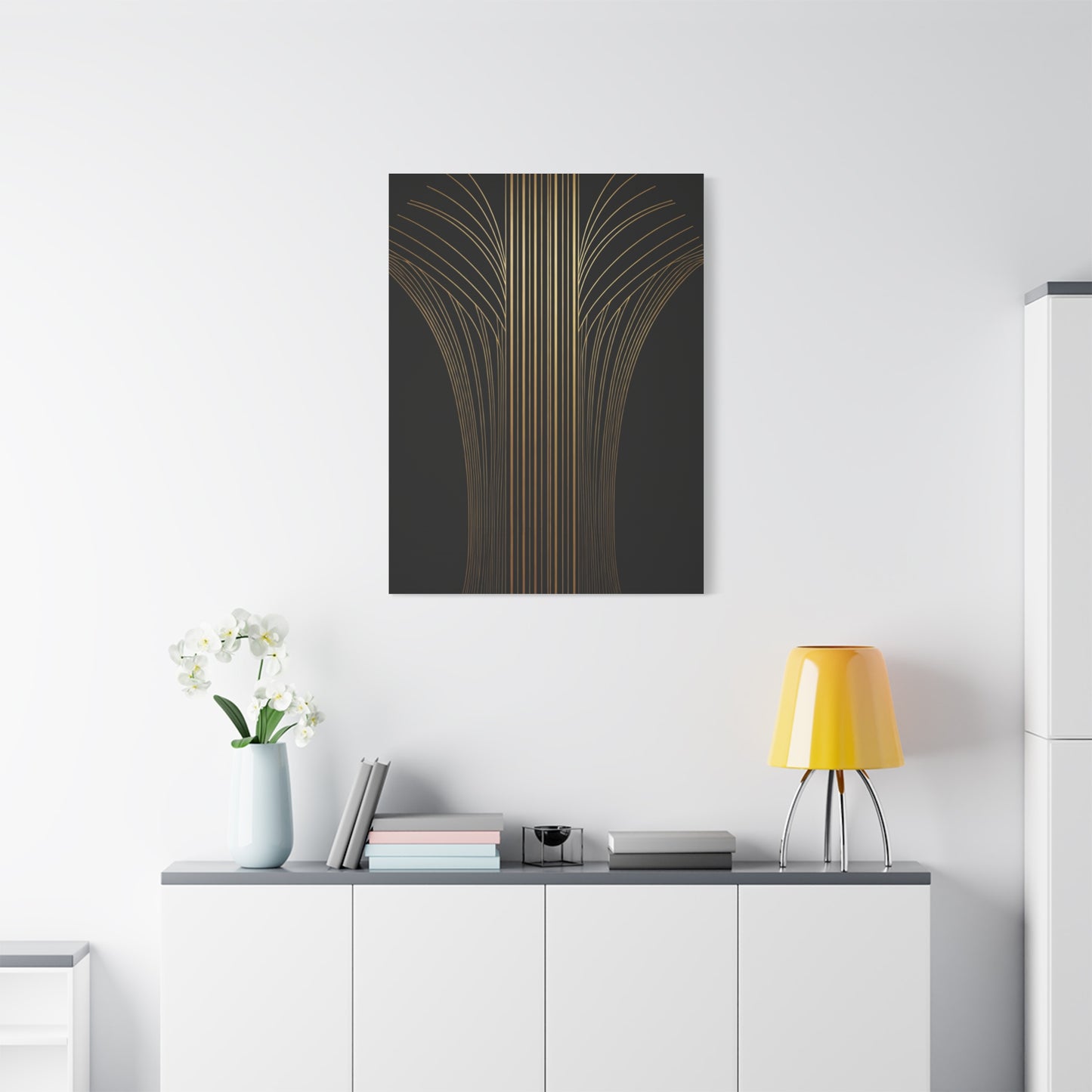 Golden Palm Rise Art Deco Wall Art & Canvas Prints