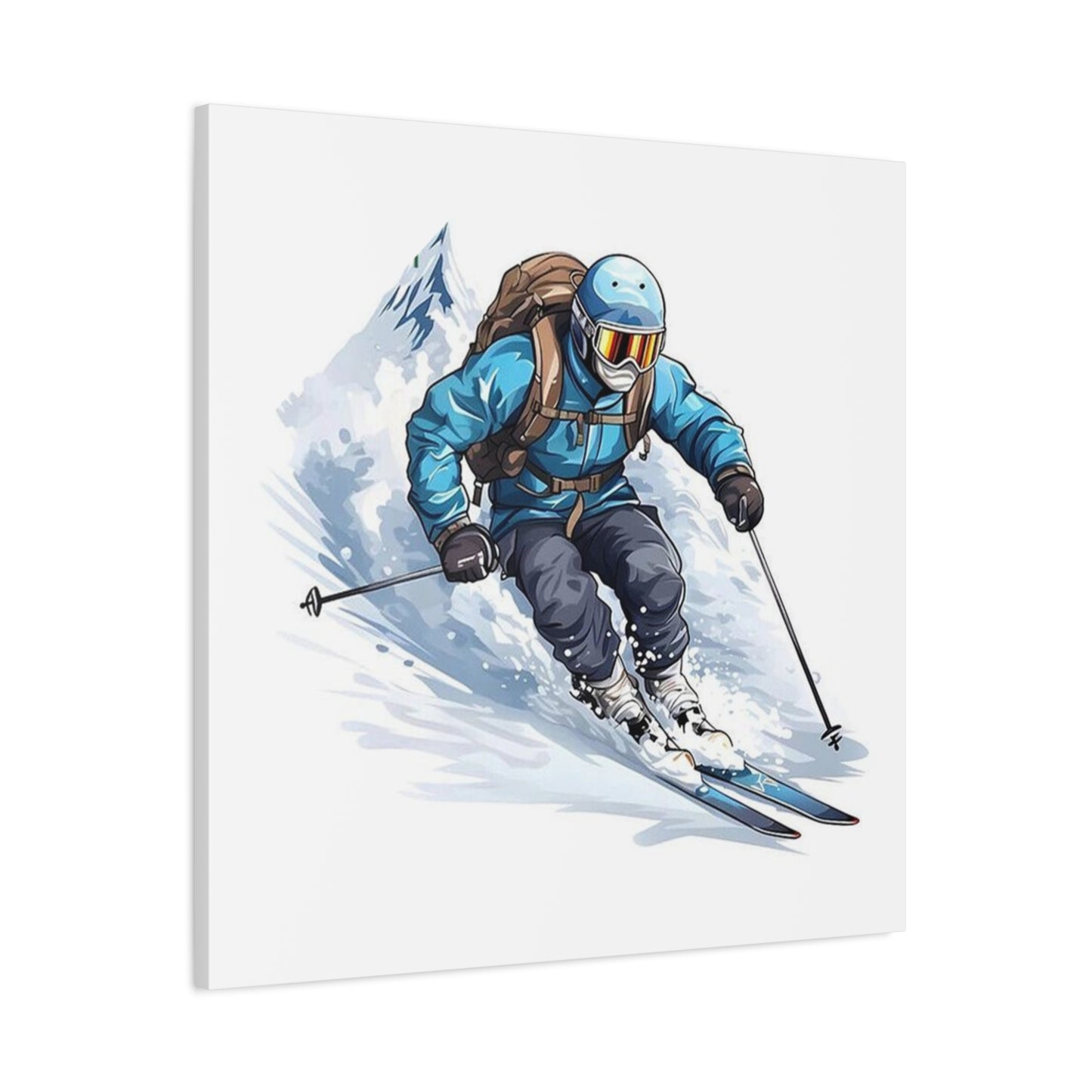 Skiing Drawing Wall Art & Canvas Prints