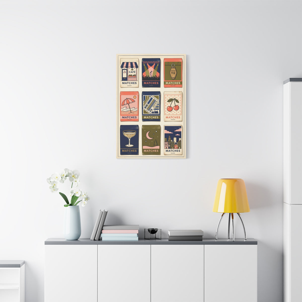 Vintage Matchbox Love Story Collection Wall Art & Canvas Print
