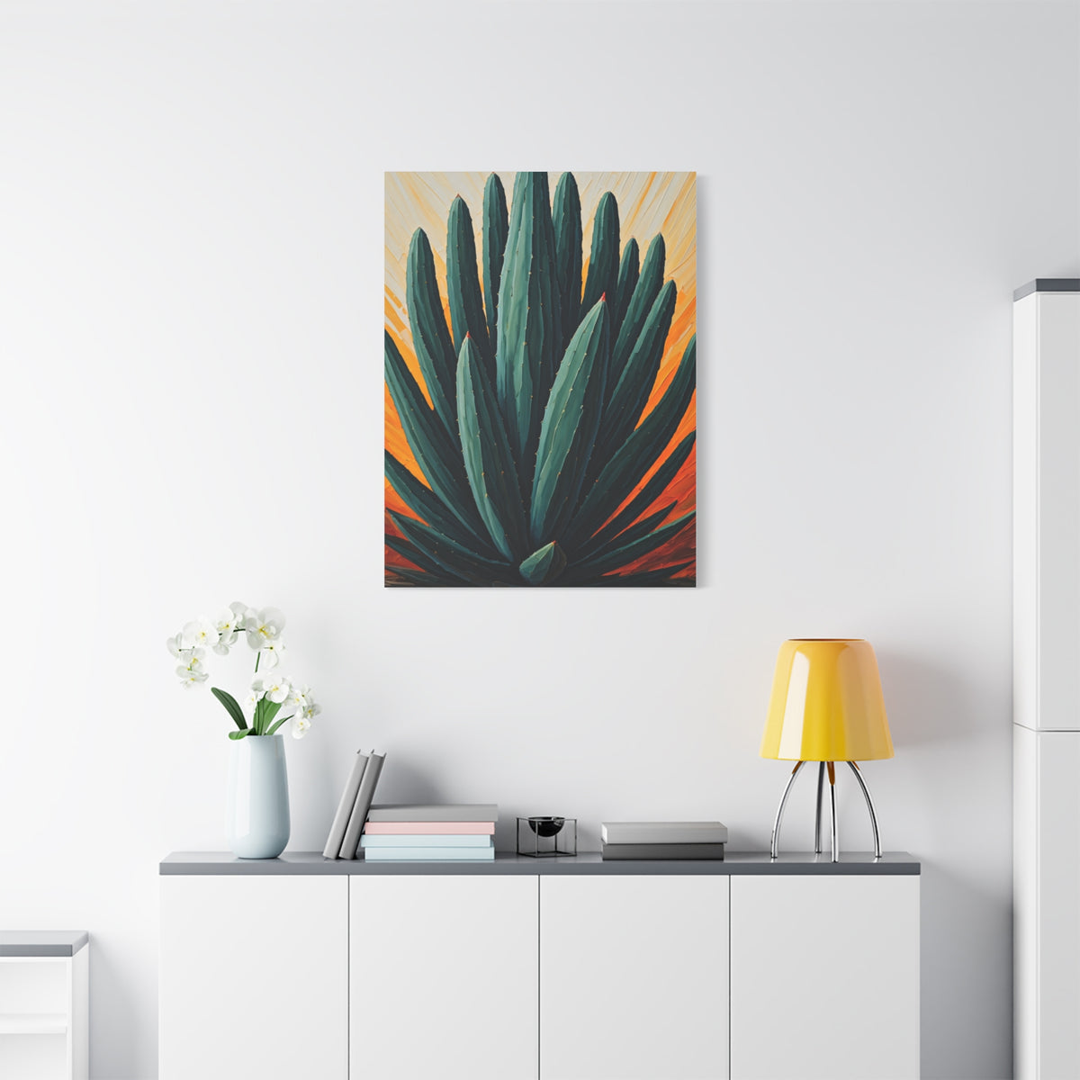 Agave Desert Botanical Illustration Wall Art & Canvas Prints