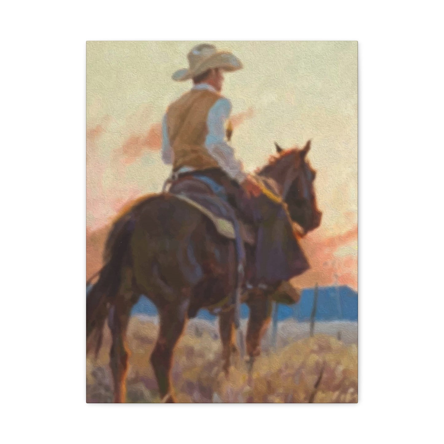Man Riding Horse Wall Art & Canvas Prints