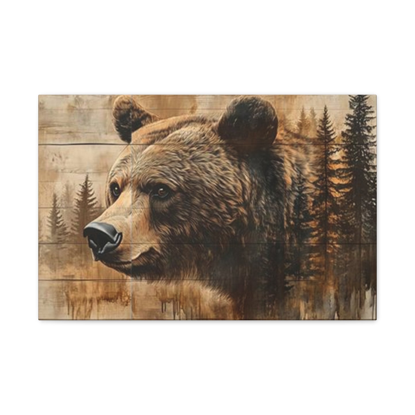 Grizzly Bear Wildlife Painting Wall Art & Canvas Prints