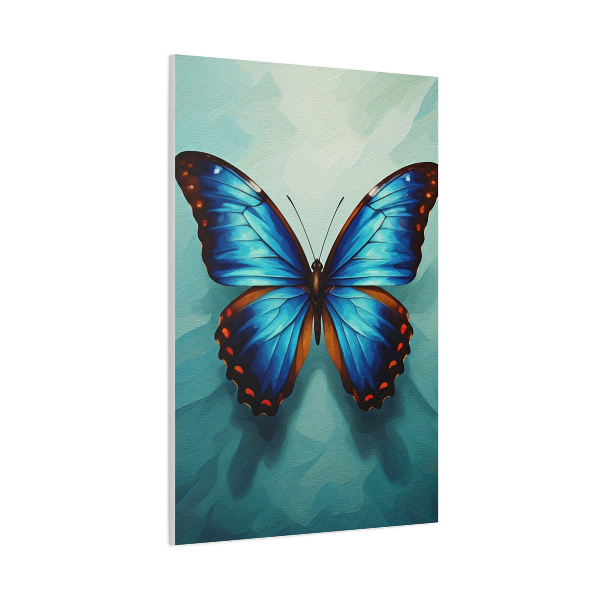 Azure Blue Butterfly Elegance Wall Art & Canvas Prints
