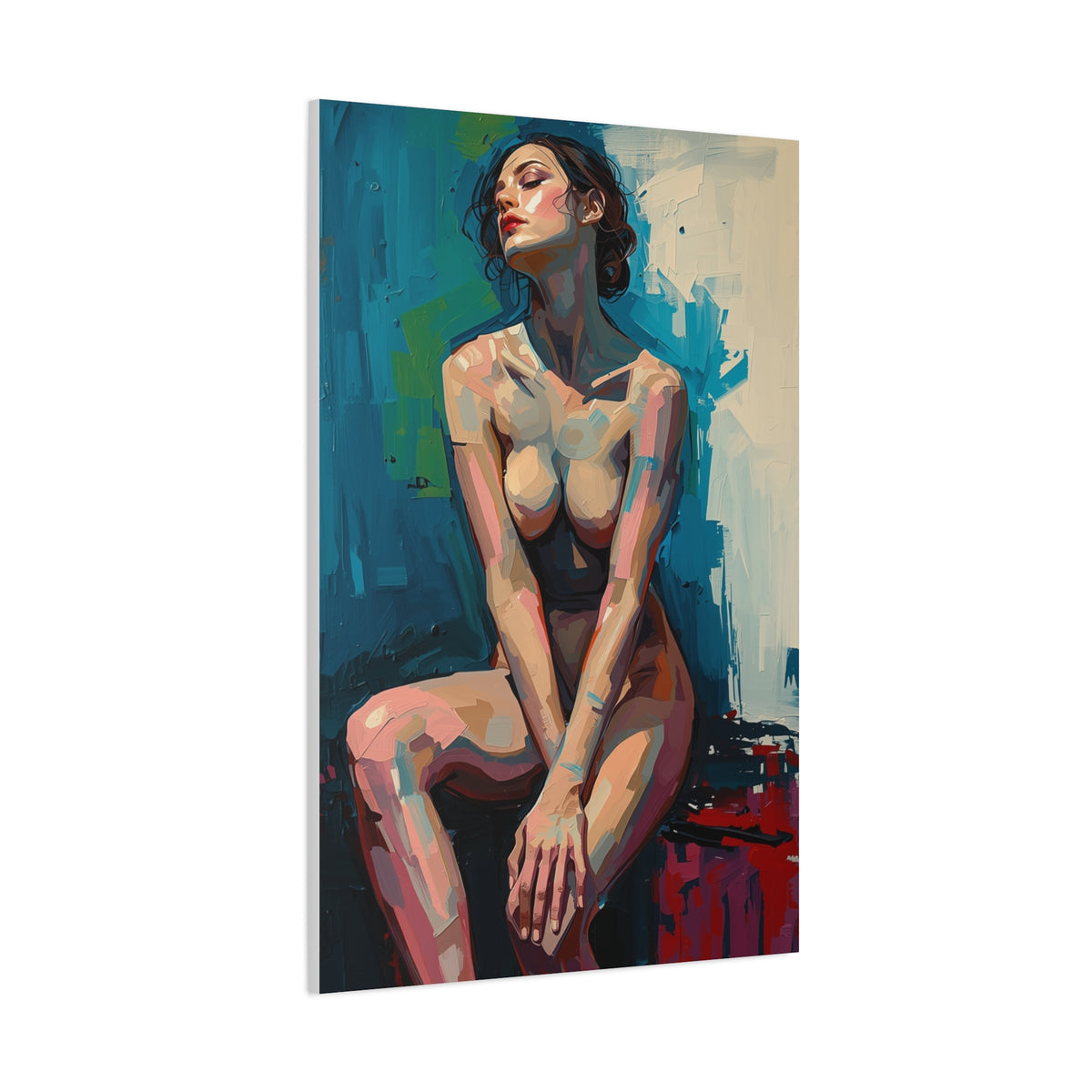 Contemporary Abstract Nude Portrait Wall Art & Canvas Print