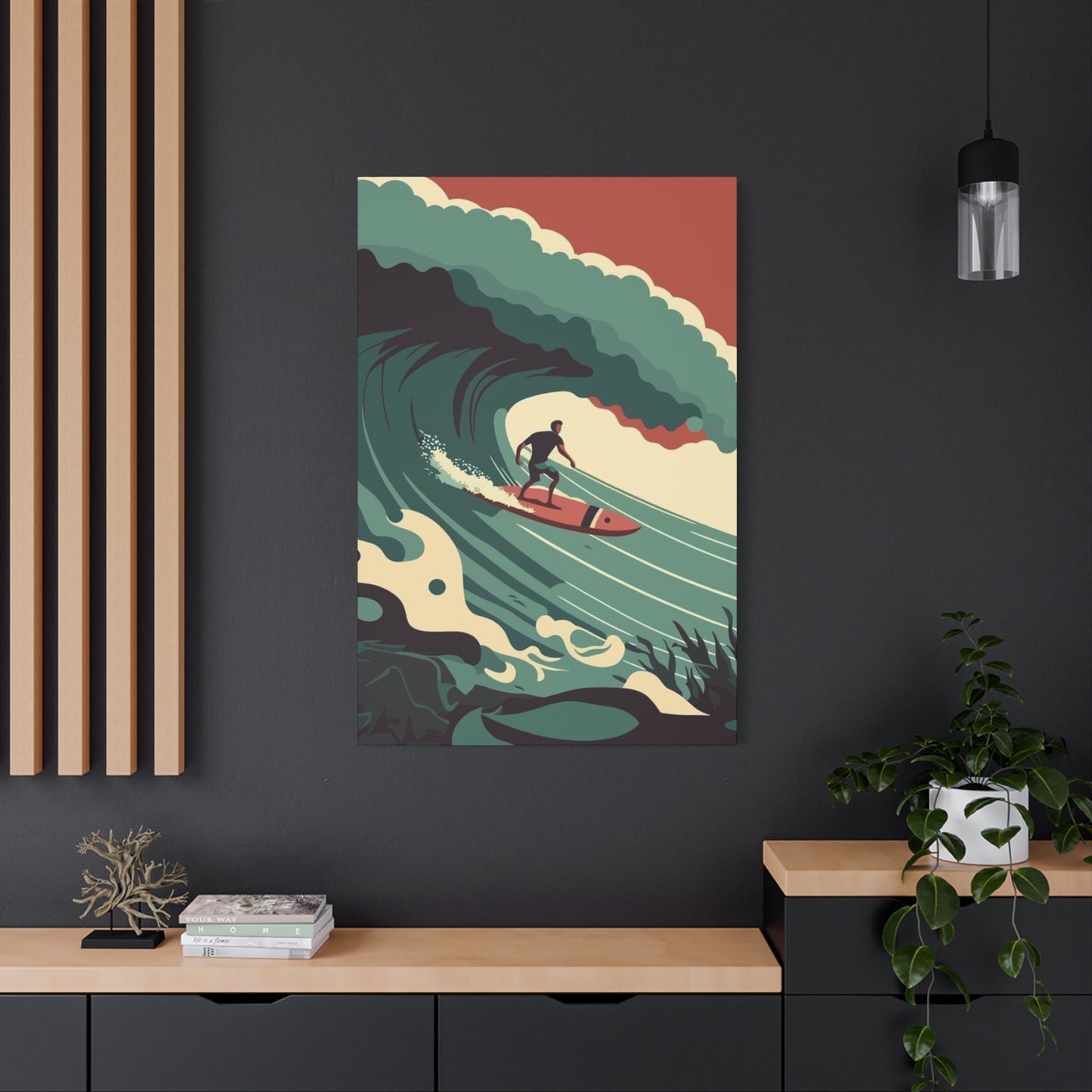 Wave Surfing Graffiti Wall Art & Canvas Prints