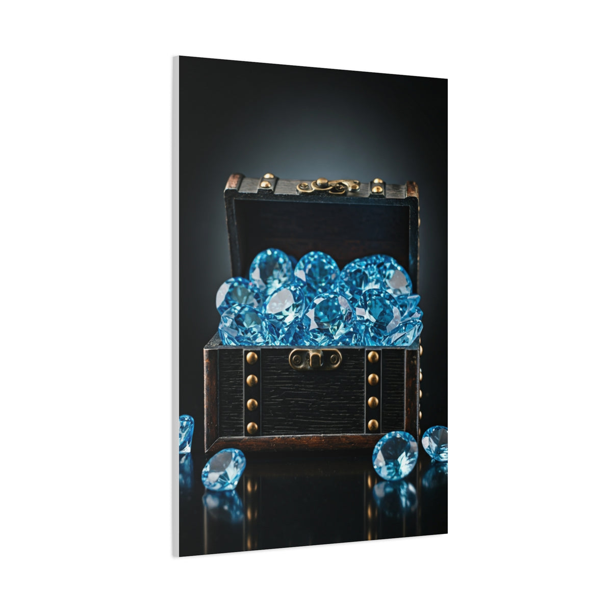 Blue Diamond Treasure Chest Wall Art & Canvas Prints