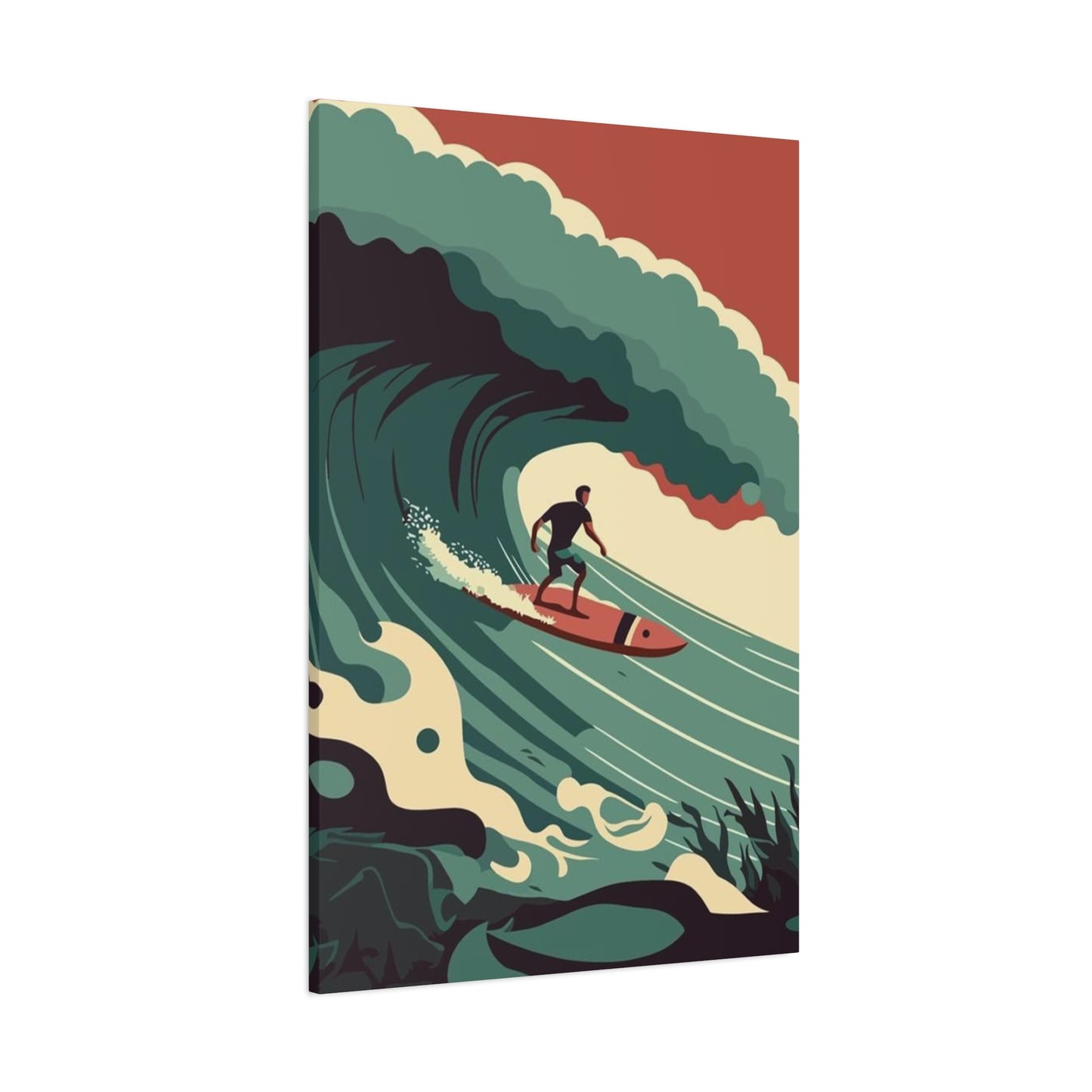 Wave Surfing Graffiti Wall Art & Canvas Prints