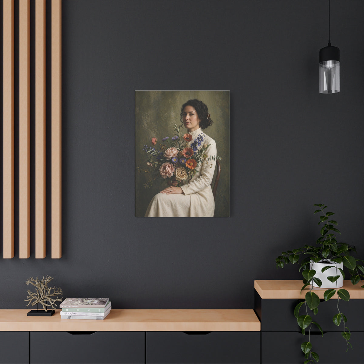 Timeless Floral Portrait Study Wall Art & Canvas Print