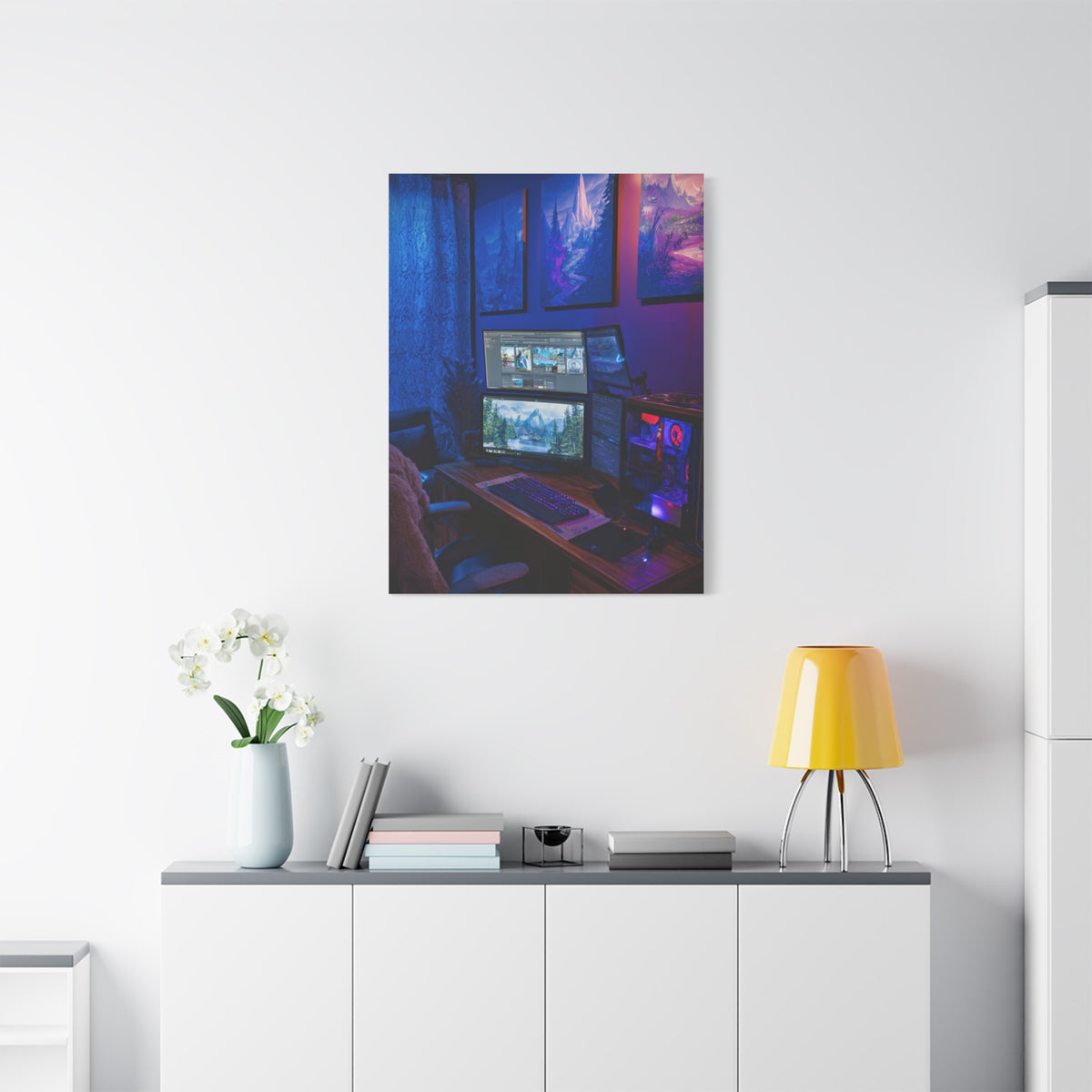 Immersive Gaming Setup Wall Art & Canvas Print