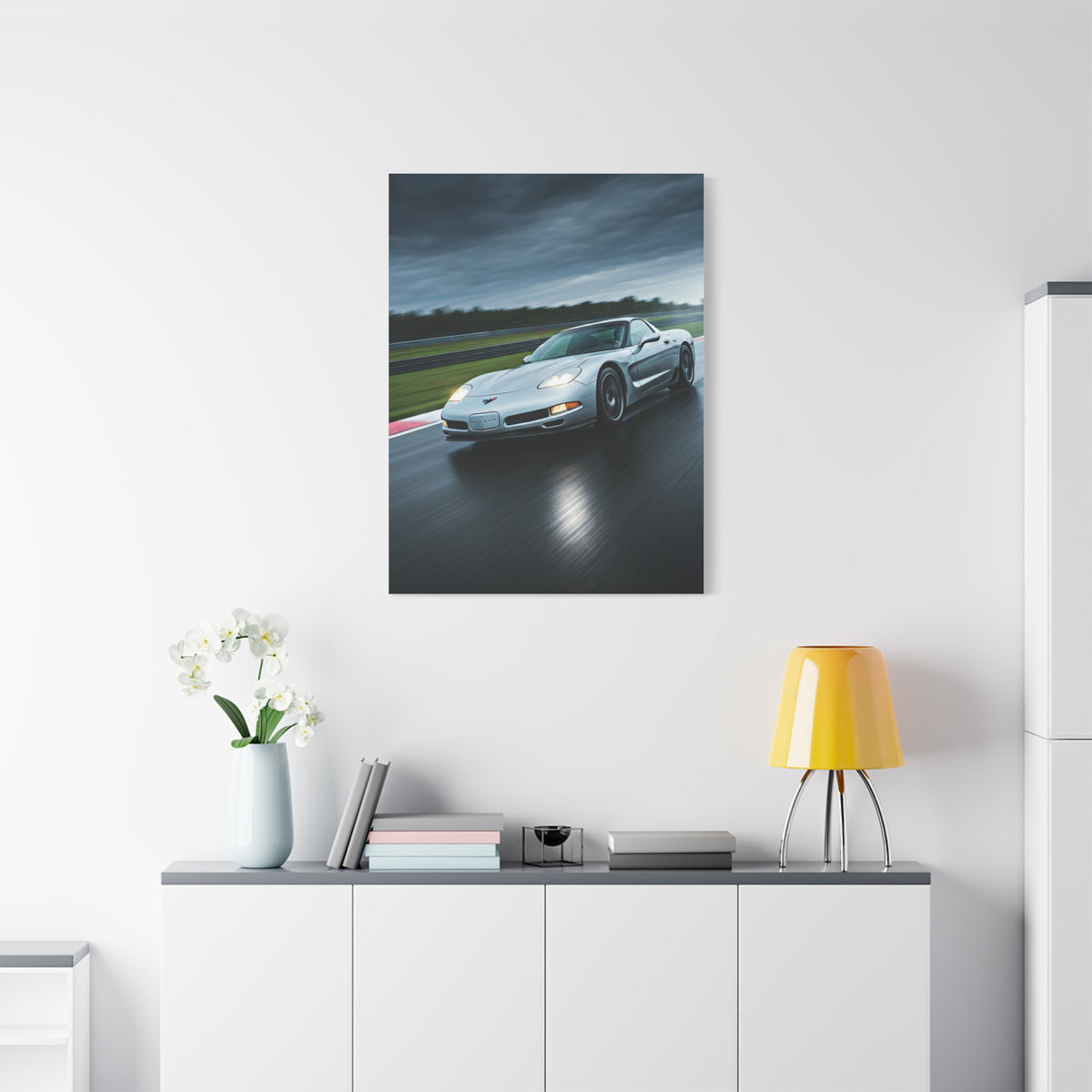 2001 Chevrolet Corvette C5 Z06 Wet Track Performance Wall Art & Canvas Prints