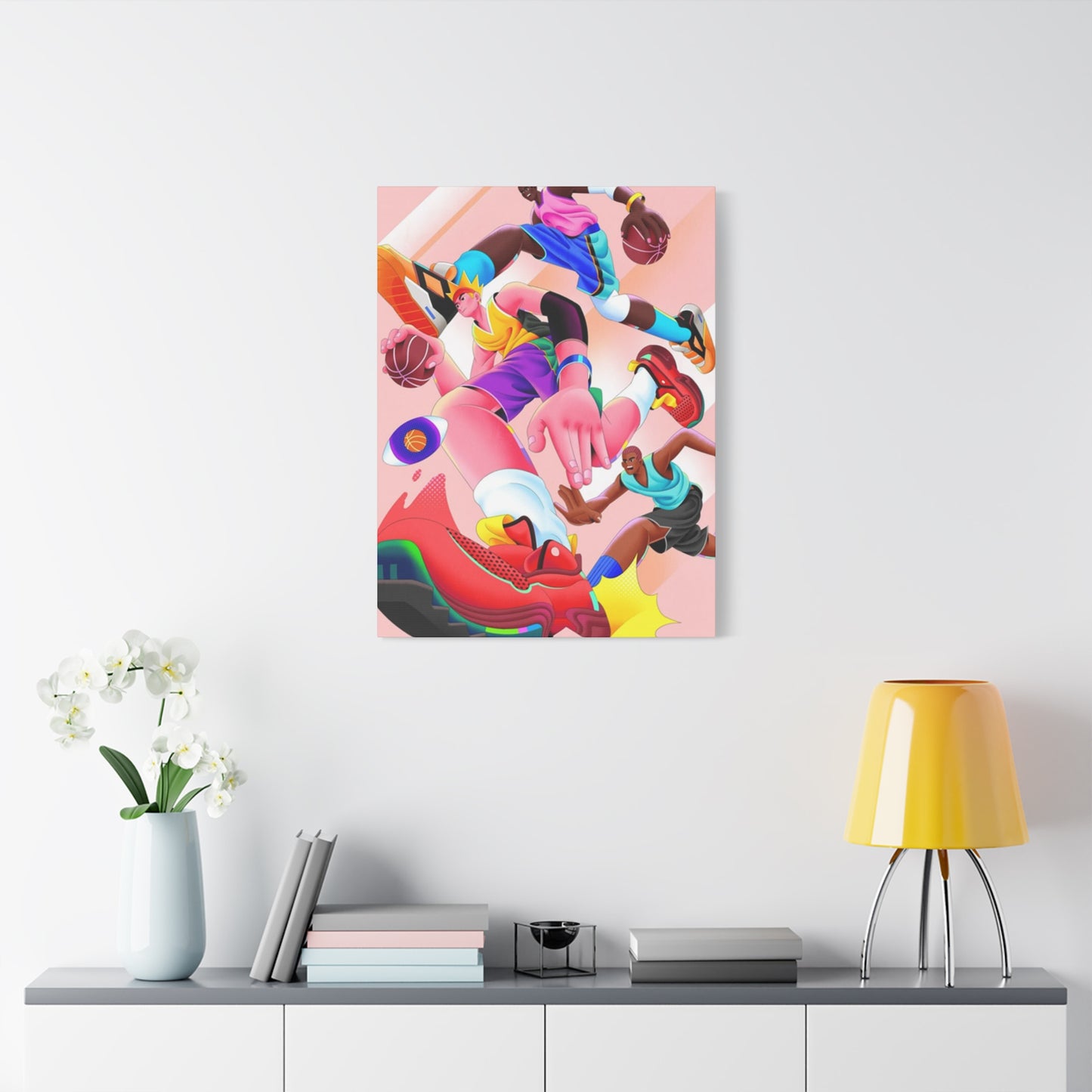 Basketball Illustration Poster Wall Art & Canvas Prints