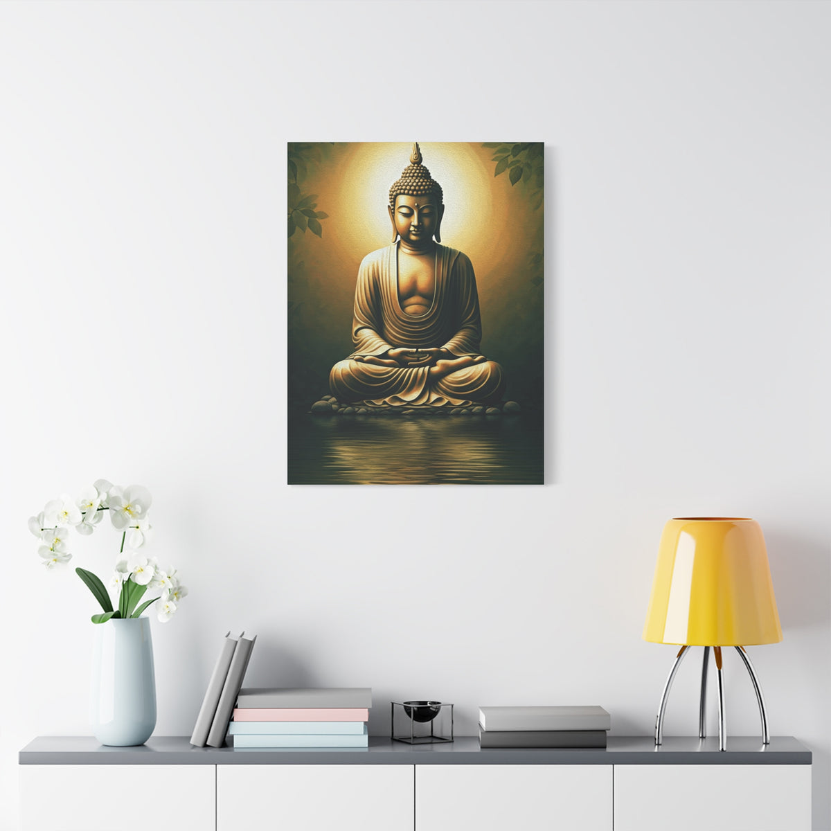 Golden Reflection Buddha Serenity Wall Art & Canvas Prints