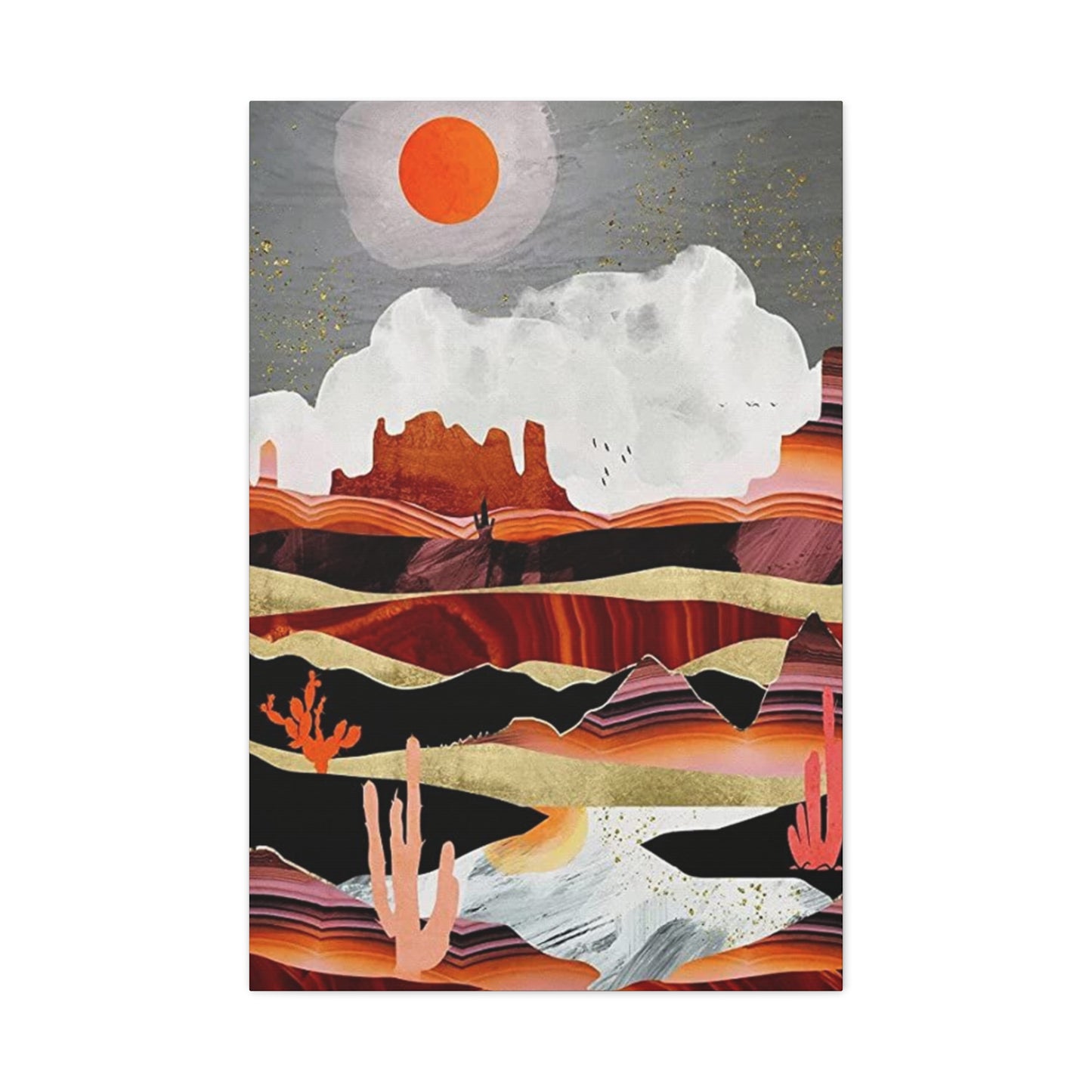 Abstract Arizona Canyon Mountain Painting Wall Art & Canvas Prints