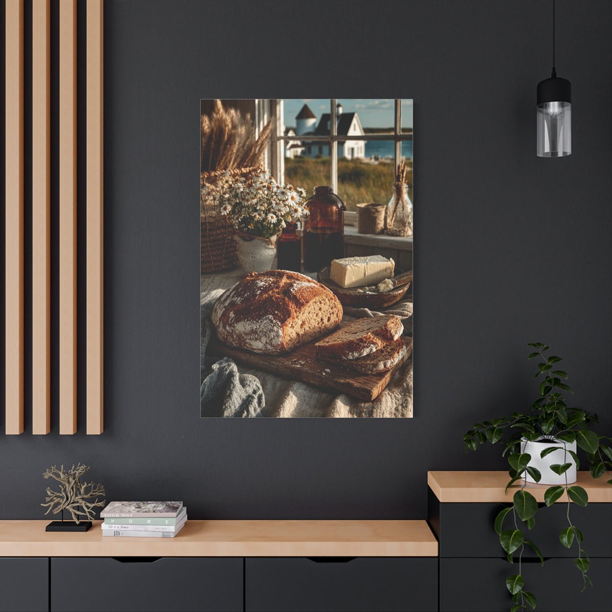 Farmhouse Breakfast Table Sourdough Still Life Wall Art & Canvas Print