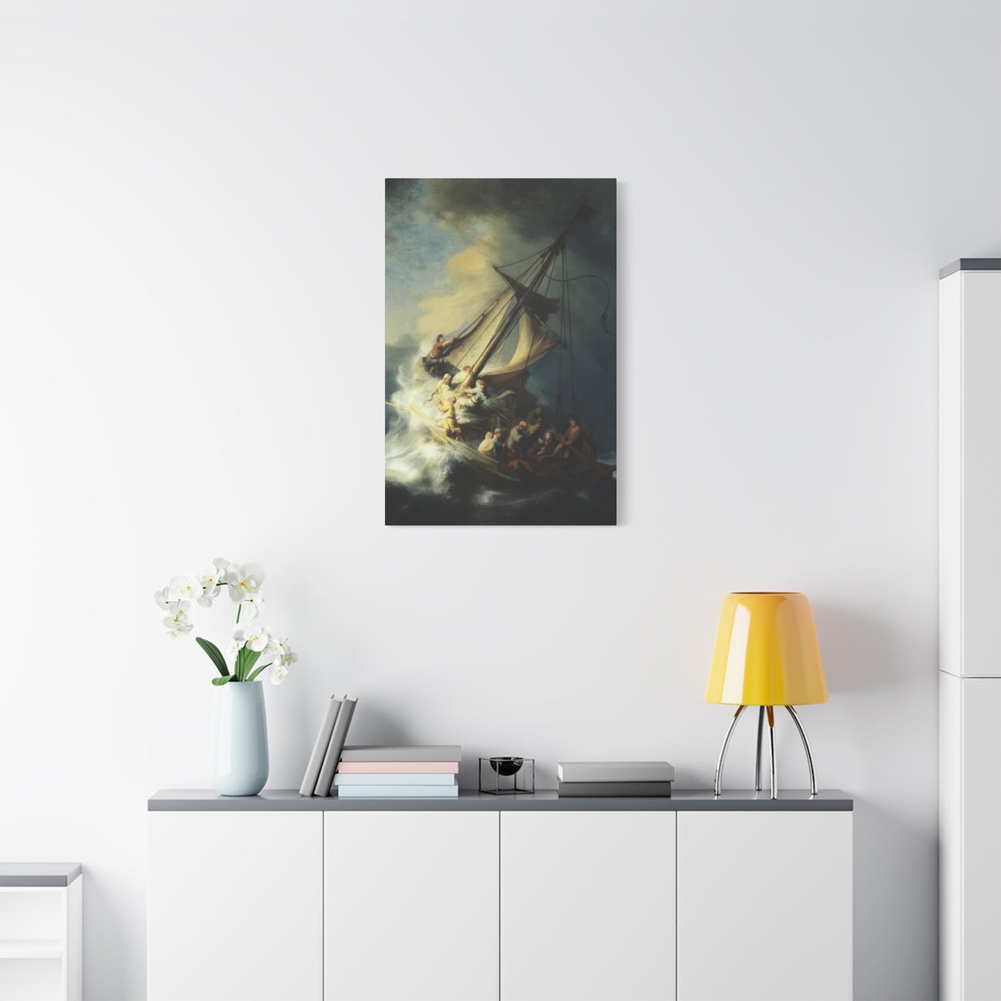 Boat in Storm Wall Art & Canvas Prints