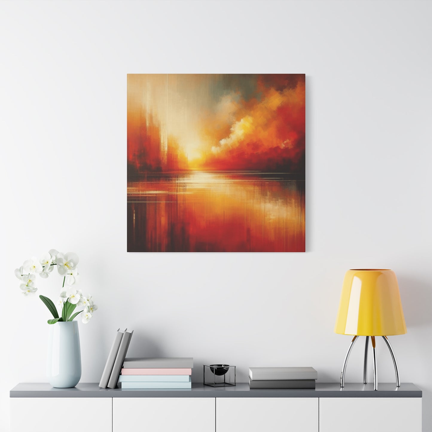 Bright Sunset Sky on River Wall Art & Canvas Prints
