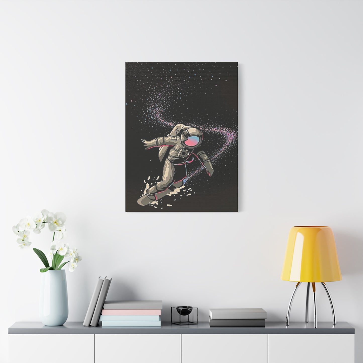 Astronaut Surfing In Space Wall Art & Canvas Prints