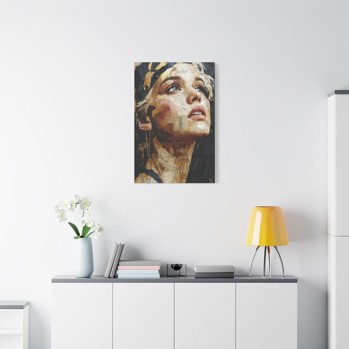 Golden Light Portrait Collage Wall Art & Canvas Print