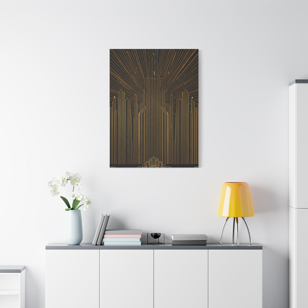 Radiant Art Deco Skyline Wall Art & Canvas Prints