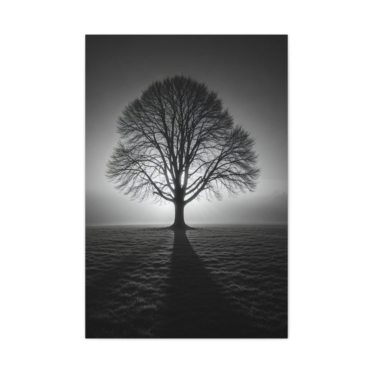 Lone Tree Silhouette Dawn Wall Art & Canvas Prints