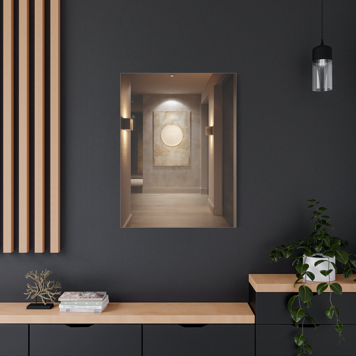 Minimalist Textured Luxury Hotel Hallway Wall Art & Canvas Print