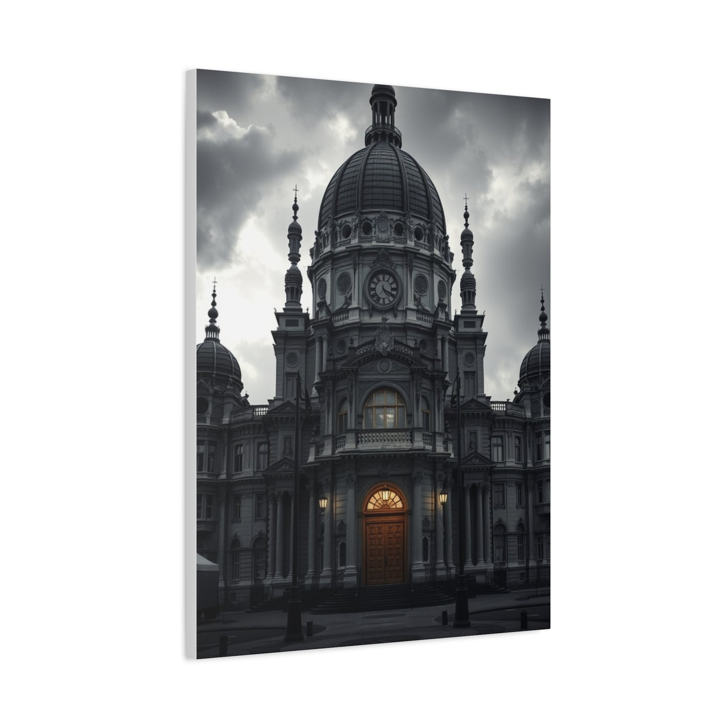 Vision Gray & White Art Art Wall Art & Canvas Print