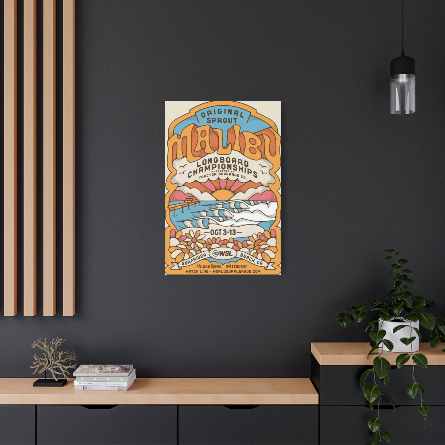 Malibu Surf Poster Wall Art & Canvas Prints
