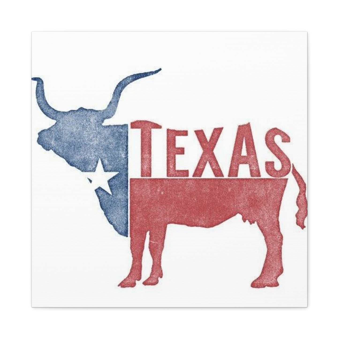 Bull American Flag Texas Poster Wall Art & Canvas Prints