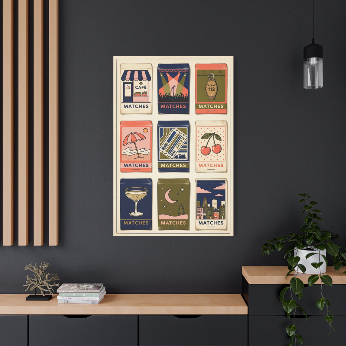 Vintage Matchbox Love Story Collection Wall Art & Canvas Print