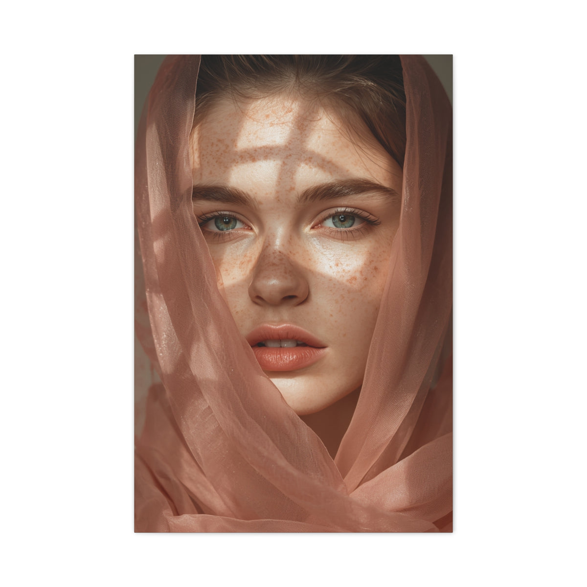 Freckled Muse Rose-Gold Veil Portrait Wall Art & Canvas Print