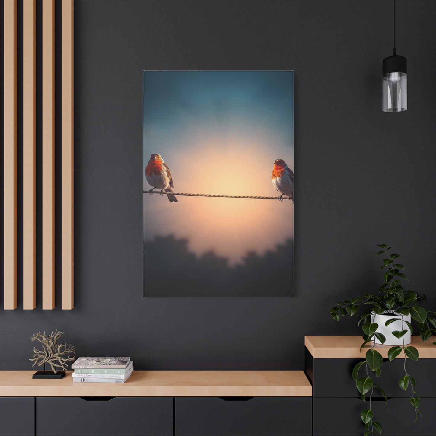 Birds On a Wire Art Luxury Canvas Wall Art & Canvas Print