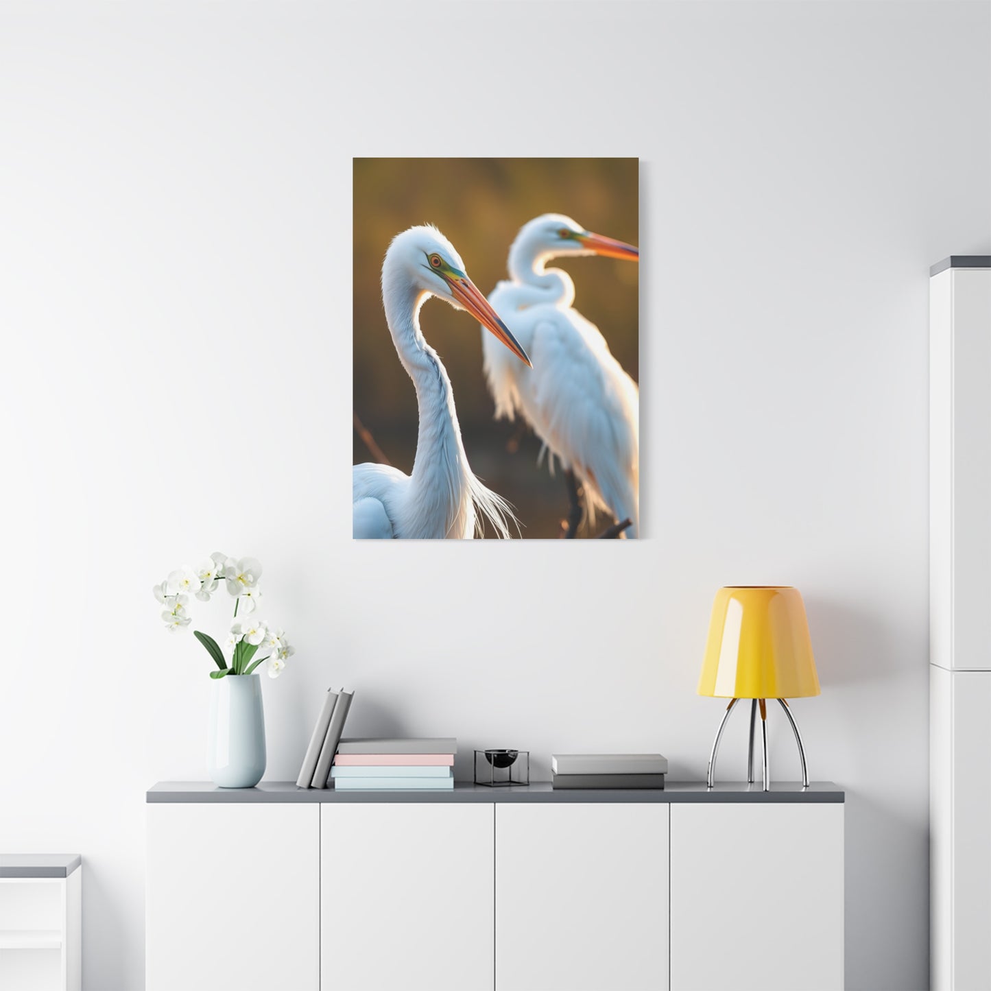 Herons and Egrets Art Luxury Canvas Wall Art & Canvas Print